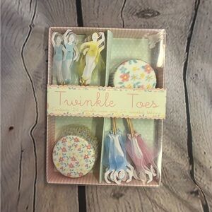 5/$20 Meri Go Round Twinkle Toes Ballet 24 Fancy Cupcake‎ Cases & 24 Toppers NIP